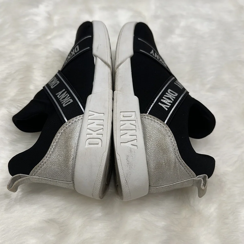 DKNY black slip on tennis shoe size 3